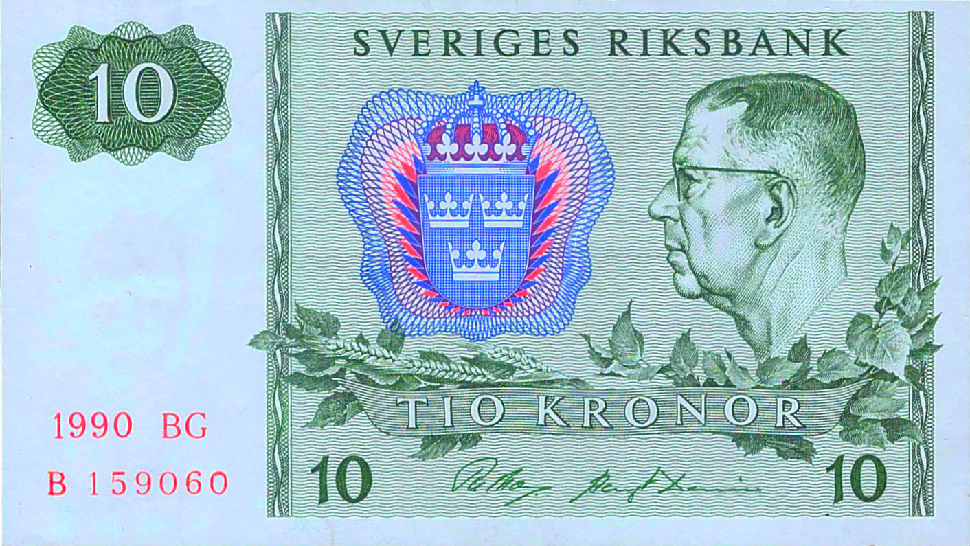 Sweden 10 1990 UNC P-52/e